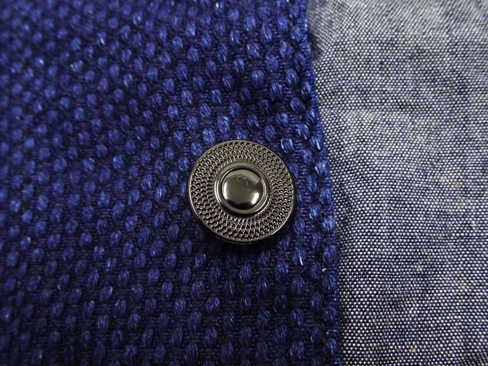 桃太郎ジーンズ コットン インディゴ 刺し子 vest ベスト