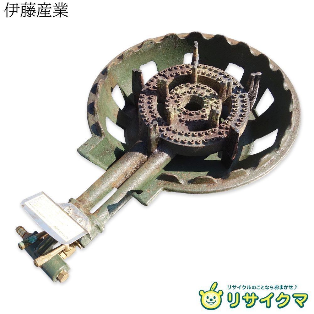 M▽伊藤産業 鋳物コンロ 業務用 ガスコンロ LPガス プロパンガス 卓上 厨房 1口 KP20-2 31479