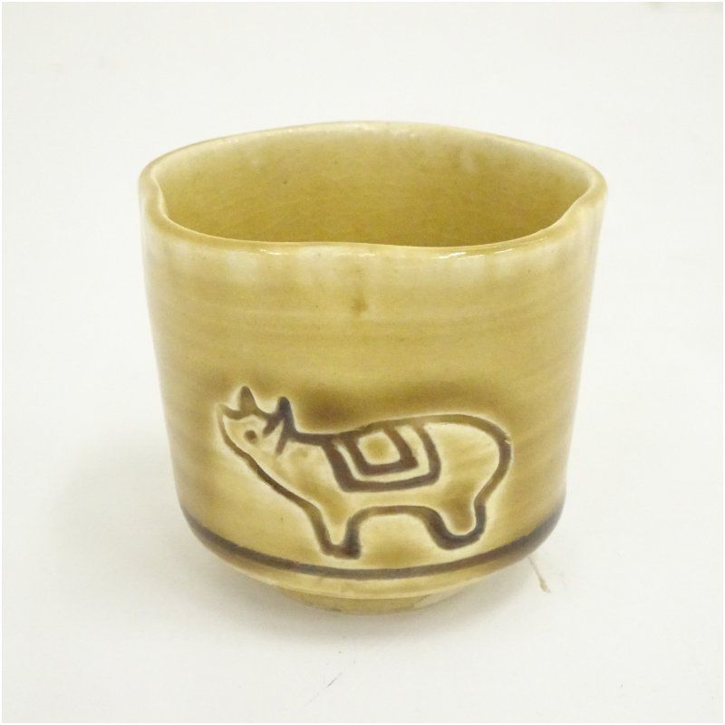 千家十職 永楽善五郎造 丑ノ絵梅酒盃 共箱 酒器 おしゃれ さかずき お酒 日本酒 料理 旅館 インテリア 骨董 和食器 料亭 居酒屋 来客 冬