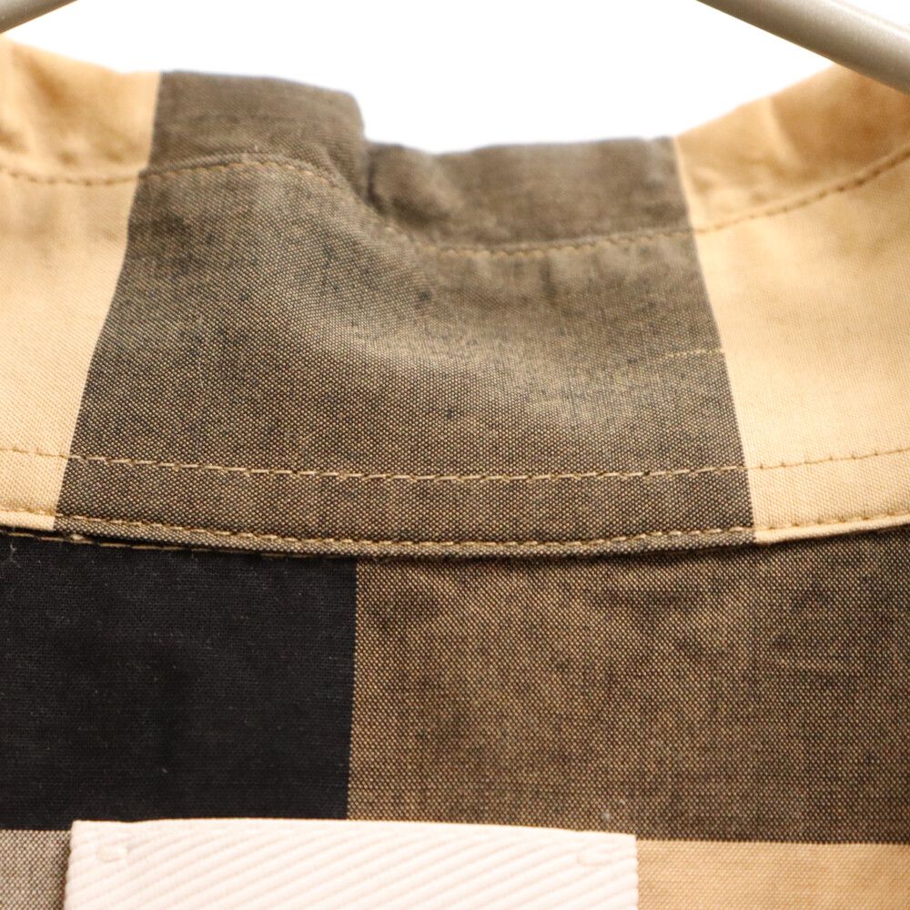 BURBERRY (バーバリー) 20AW ロゴプリントパッチワーク 長袖チェック