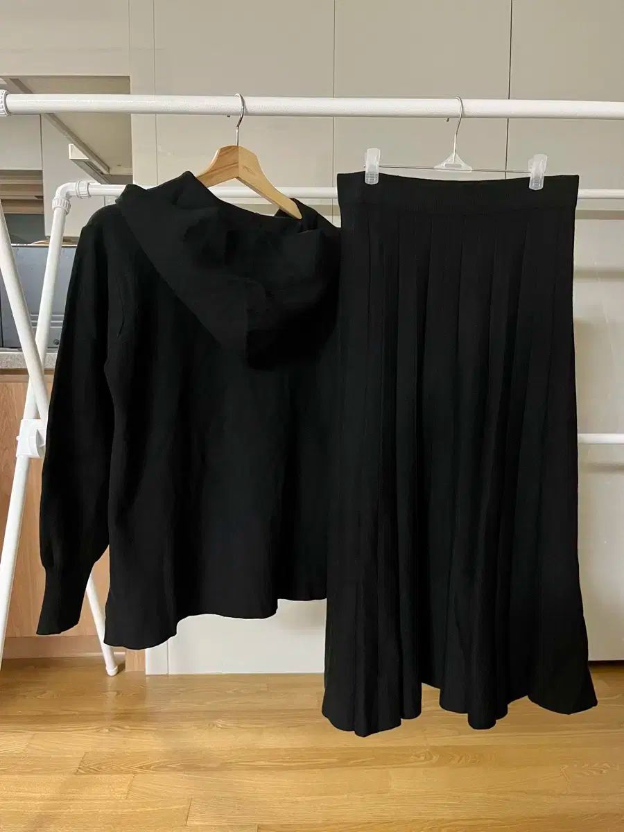 レディース フード ニット スカート セットアップ 66