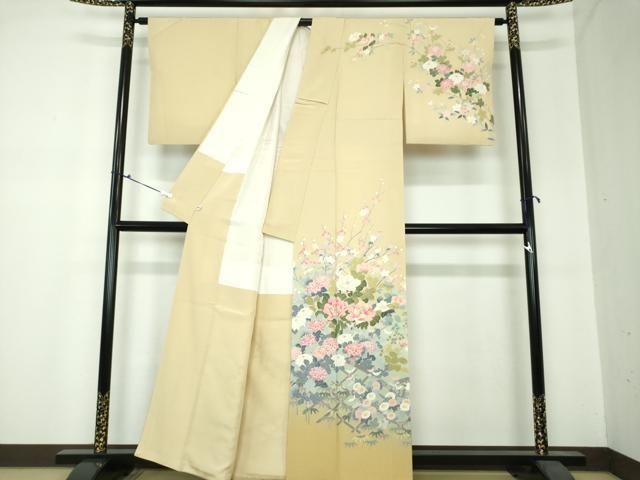 平和屋着物○訪問着 友禅 作家物 籬花文 暈し染め 正絹 逸品