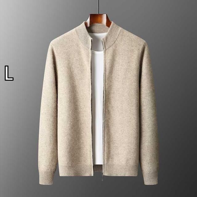 [L]秋冬 コーデ メンズ  服 シンプル ファッション オシャレ 大人 かっこいい 大きいサイズ ストリート 紳士服  ニットカーディガン ハーフ ハイ スタンドカラー ジッパー セーター ジャケッ