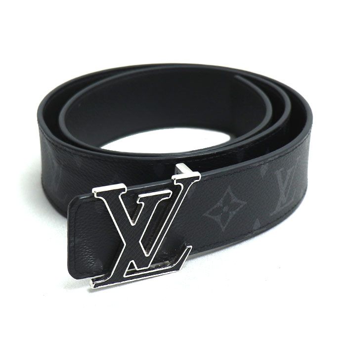 ルイ・ヴィトン ブラック ベルト モノグラム LOUIS VUITTON ルイ・ヴィトン LV イニシャル 40MM リバーシブル