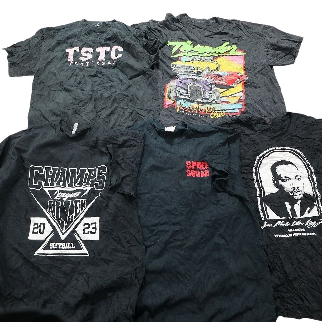 古着卸 まとめ売り 黒・グレー ボディ プリント 半袖Tシャツ 16 古着卸 まとめ売り 黒・グレー ボディ プリント 半袖Tシャツ 16