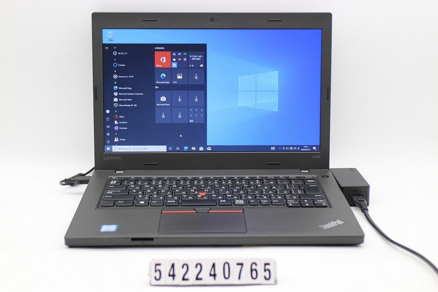 Lenovo ThinkPad L470 Core i3 7100U 2.4GHz/4GB/256GB(SSD)/14W/FWXGA(1366x768)/Win10 【542240765】