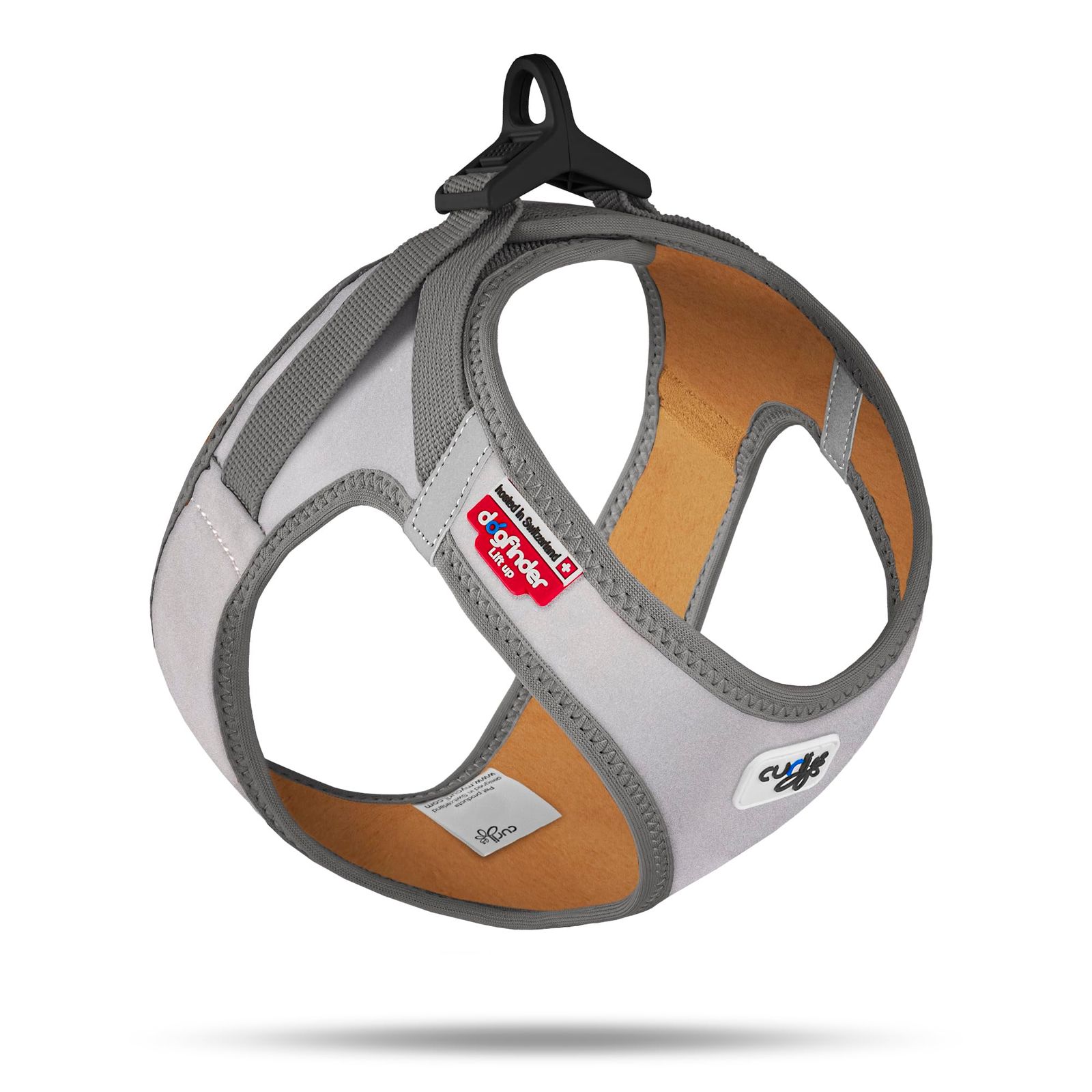 Curli カーリー ベストハーネス クラスプGLOW グレイ 反射リフレクター L