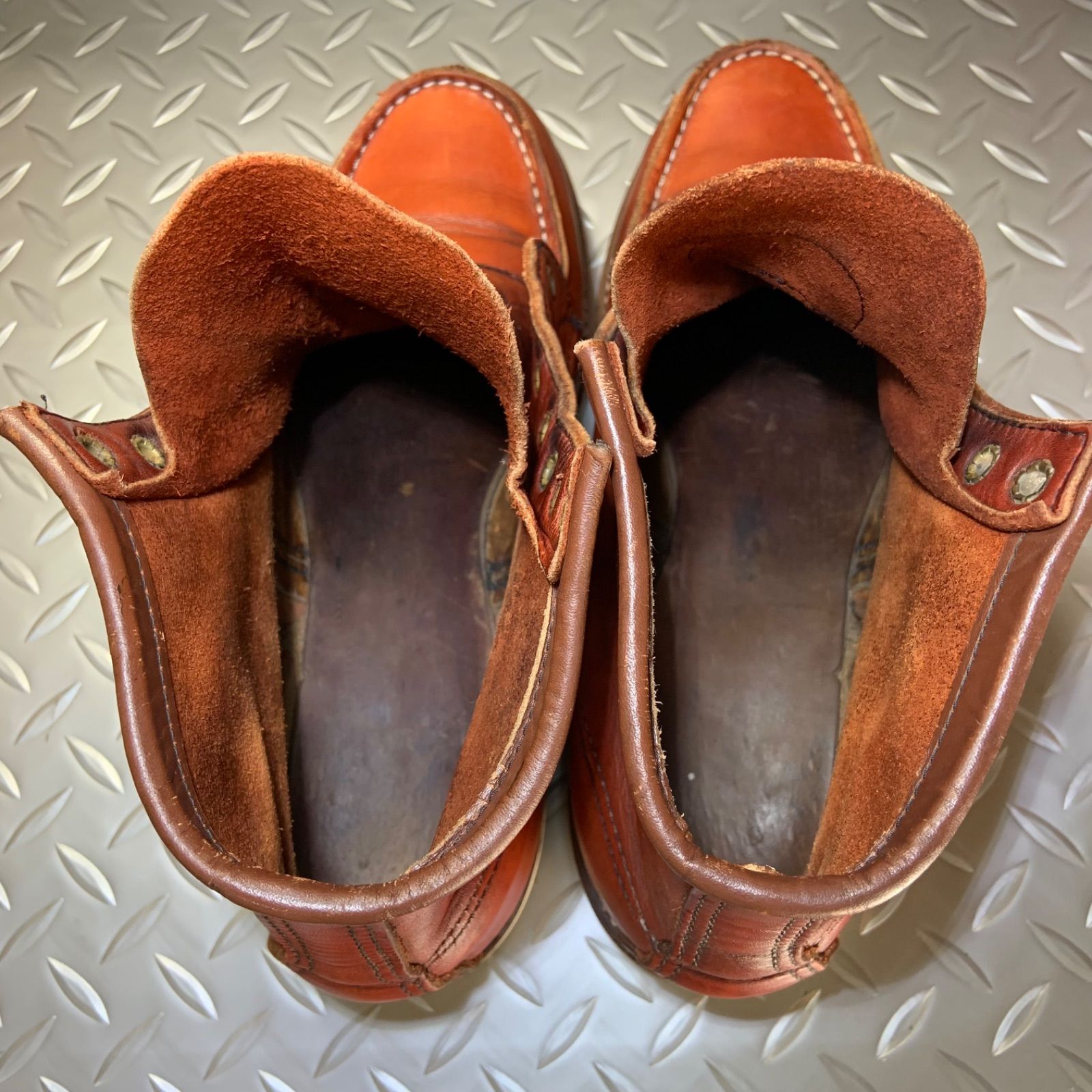 ☆REDWING 875 半円犬タグ 1995年製 US7.5D JP25.5㎝ VINTAGE レッド