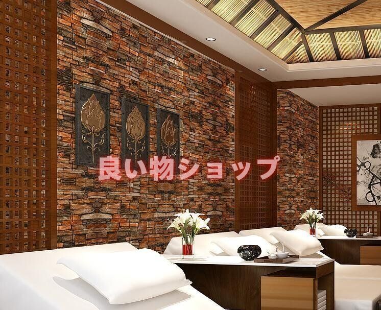 壁紙 クッションブリック 50枚 70cm×77cm 厚さ6mm 背景壁 3D立体レンガ模様壁紙 防水 汚い防止 カビ防止 エコ素材 簡単リフォーム ZS-10 50枚set DIY 3D 壁紙 クッションブリック壁紙シール デザイン立体