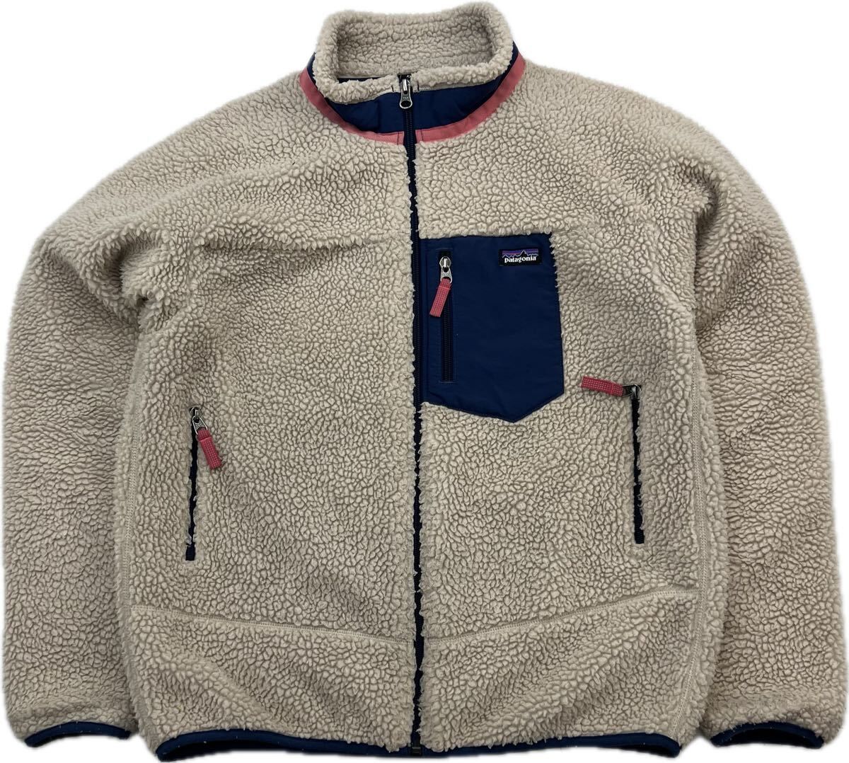 パタゴニア patagonia レトロX ジャケット フリース オフホワイト ベージュ キッズ XL レディースL相当 秋冬 防寒 アウトドア BL146