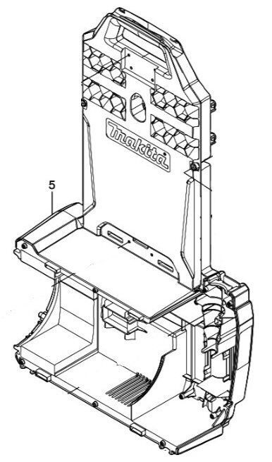 マキタ makita 充電式背負ブロワ MUB002CZ 用 フレームコンプリート 141J75-1 部品 修理 パーツ ブロワ― ブロア 吹き飛ばし 園芸