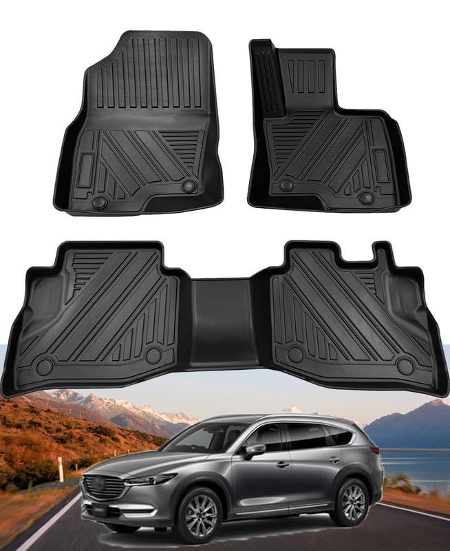 マツダ CX-8 CX8 フロアマット マツダCX-8フロアマット KG2P 専用 3Dフロアマット ラゲッジマット カーマット マット H29.12～ AT車専用 5席分 TPE素材 ズレ防止 耐汚れ 耐磨耗性 防水仕様 車内用品 (3P