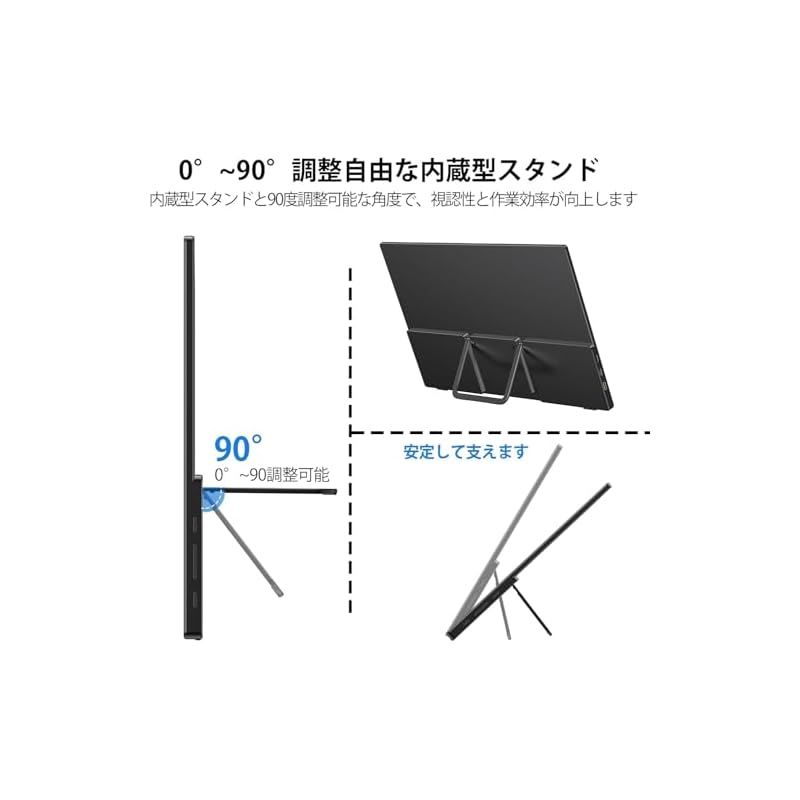  モバイルモニター 15 6インチ InnoView モバイルディスプレイ 自立型 1920 1080 FHD ポータブルモニター IPS液晶パネル 薄型 軽量 持ち運び 壁掛けに対応 Switch PS 3 4 5 Xbox One PC スマホ U 1 周辺機器 Wii