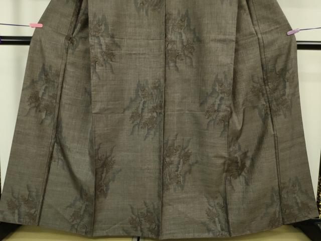 平和屋本店□極上 本場大島紬 9マルキ 泥染 岩山花文 逸品 DZAA6429kh5