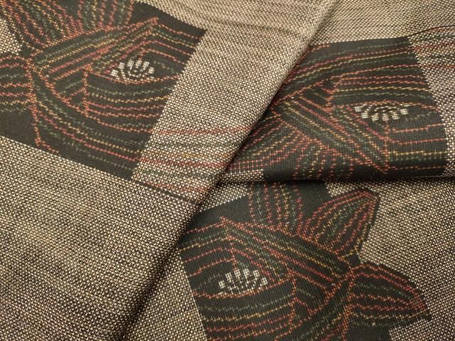 平和屋着物○本場大島紬 9マルキ 色紙花文 正絹 逸品 DAAV3484du 平和屋