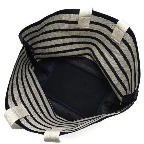 超 Ecoalf 1.0 トートバッグ ベージュ ネイビー SPOO STRIPE BEACH SIZE SHOPPER 肩掛け 高密度ニット素材 エコアルフ レディース メンズ 5MLB1 F04288 JARC07 WWW_NOITHATQUANGTHANH_NET