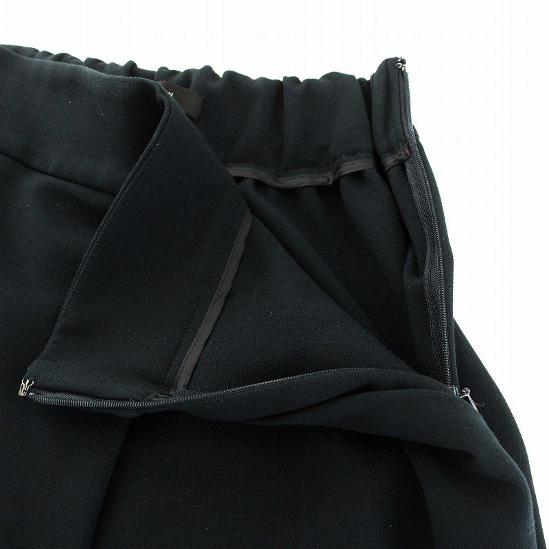 YOKOCHAN ヨーコチャン ハイウエストラップパンツ 40 ブラック 中古・古着通販】YOKO CHAN (ヨーコチャン) ハイウエストラップパンツ