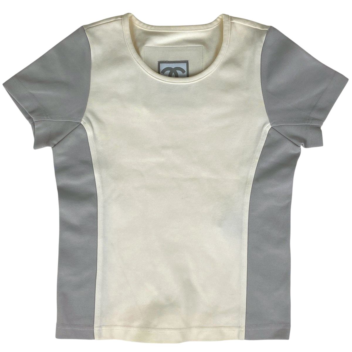 シャネル CHANEL ココマーク 半袖Tシャツ スポーツライン 01P トップス 半袖Ｔシャツ ナイロン ホワイト レディース 中古 シャネル CHANEL ココマーク 半袖Tシャツ スポーツライン 01P