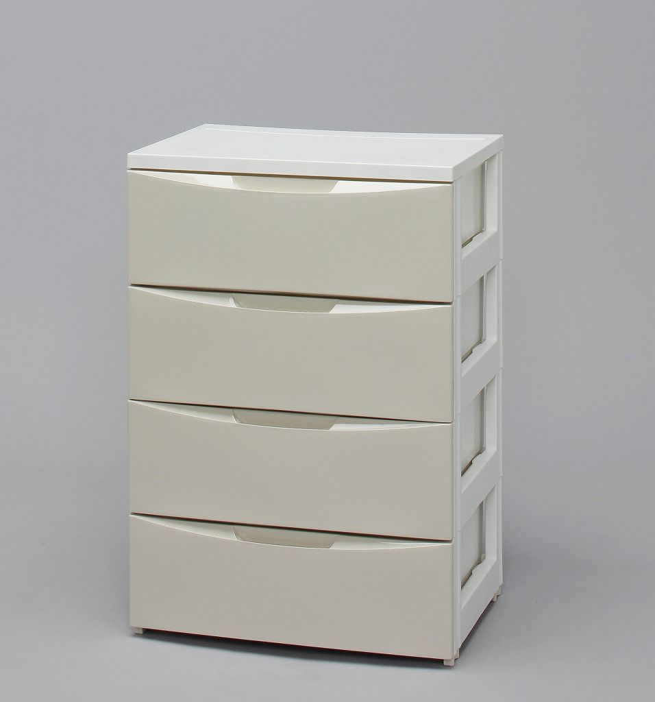 アイリスオーヤマ チェスト 4段 幅55×奥行41×高さ80.5cm ホワイト アイボリー COD-554 IRIS OHYAMA