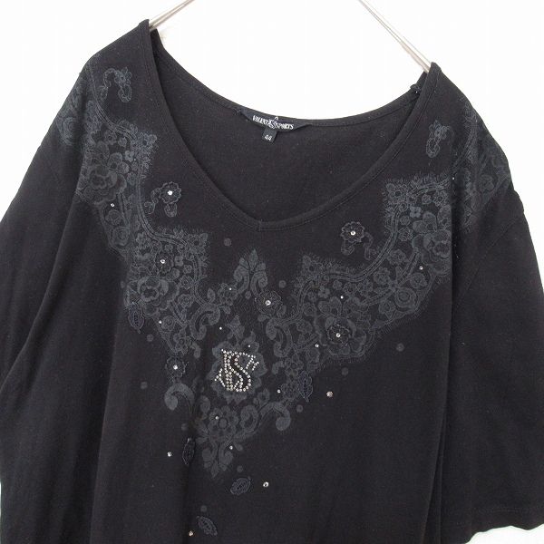 VALENZA SPORTS バレンザスポーツ Tシャツ カットソー ラインストーン