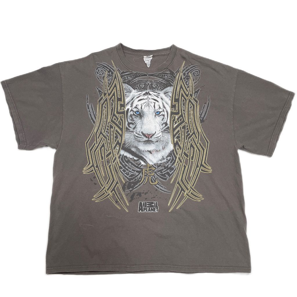 2XLsize Animal planet animal TEE ホワイトタイガー  Tシャツ 24082707