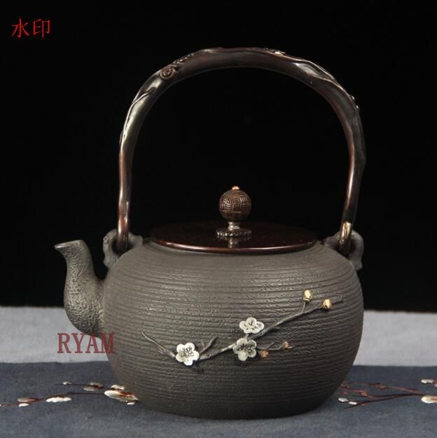 推薦 鉄器 老鉄瓶 素肌鉄瓶 未塗装鉄器 提梁壺 対応 鉄やかん 鉄分補給 鉄びん1300ml