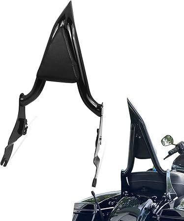 ブラックシーシーバー 取り外し な助手席バックレストリアパッド ハーレーツーリングモデル2009-2025 ロードキングウルトラCVOリミテッドストリートグライド ロードグライド エレクトラグライド 22インチ