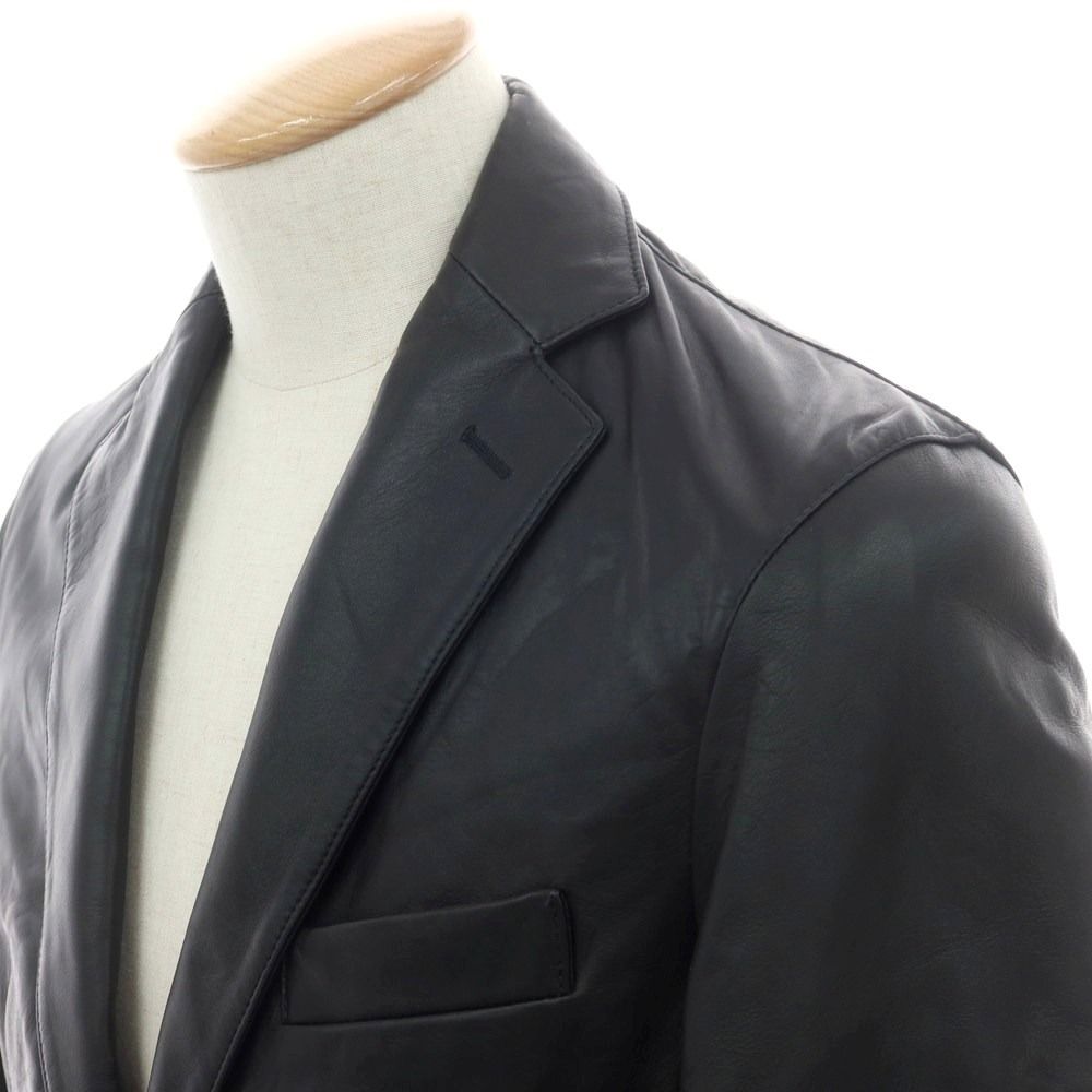 アウトレット タリアトーレ TAGLIATORE ラムレザー テーラードジャケット ブラック サイズ44 メンズ