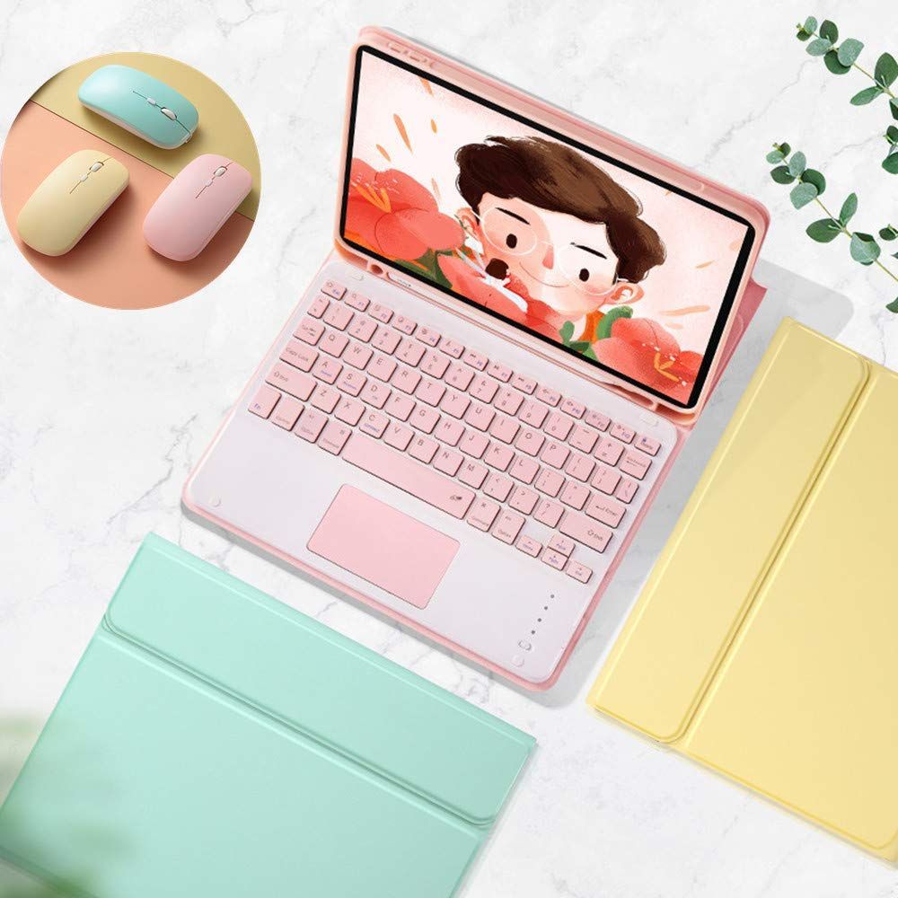 【在庫セール】可愛い iPad mini 6 キーボード ケース タッチパッド搭載 ワイヤレス マウス付き キャンディーカラー iPadmini 第6世代 アイパッド ミニ6 分離式 カラーキーボード付きカバー Apple Pe