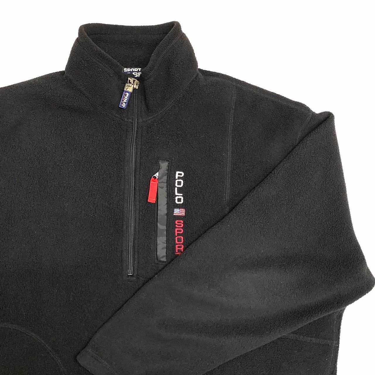 POLO SPORT】ポロスポーツ/ハーフジップフリース/L/ブラック/90