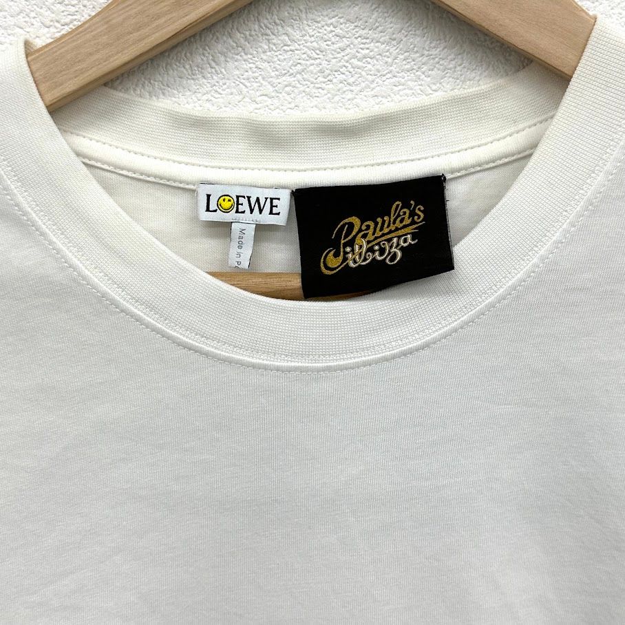 LOEWE ロエベ スマイリーフェイスプリント Tシャツ Sサイズ ホワイト