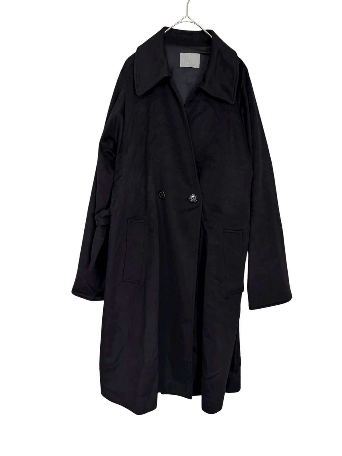 花*✨様 theory luxe 黒 ロングコート WINTER 2021 COLLECTION