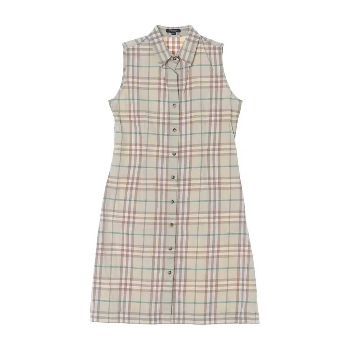 BURBERRY 40 ノースリーブシャツワンピース ベージュ ワンピース