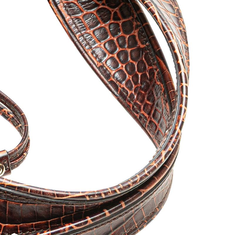 セリーヌ マカダム ビタースウィート ブラウン キャンバス レザー