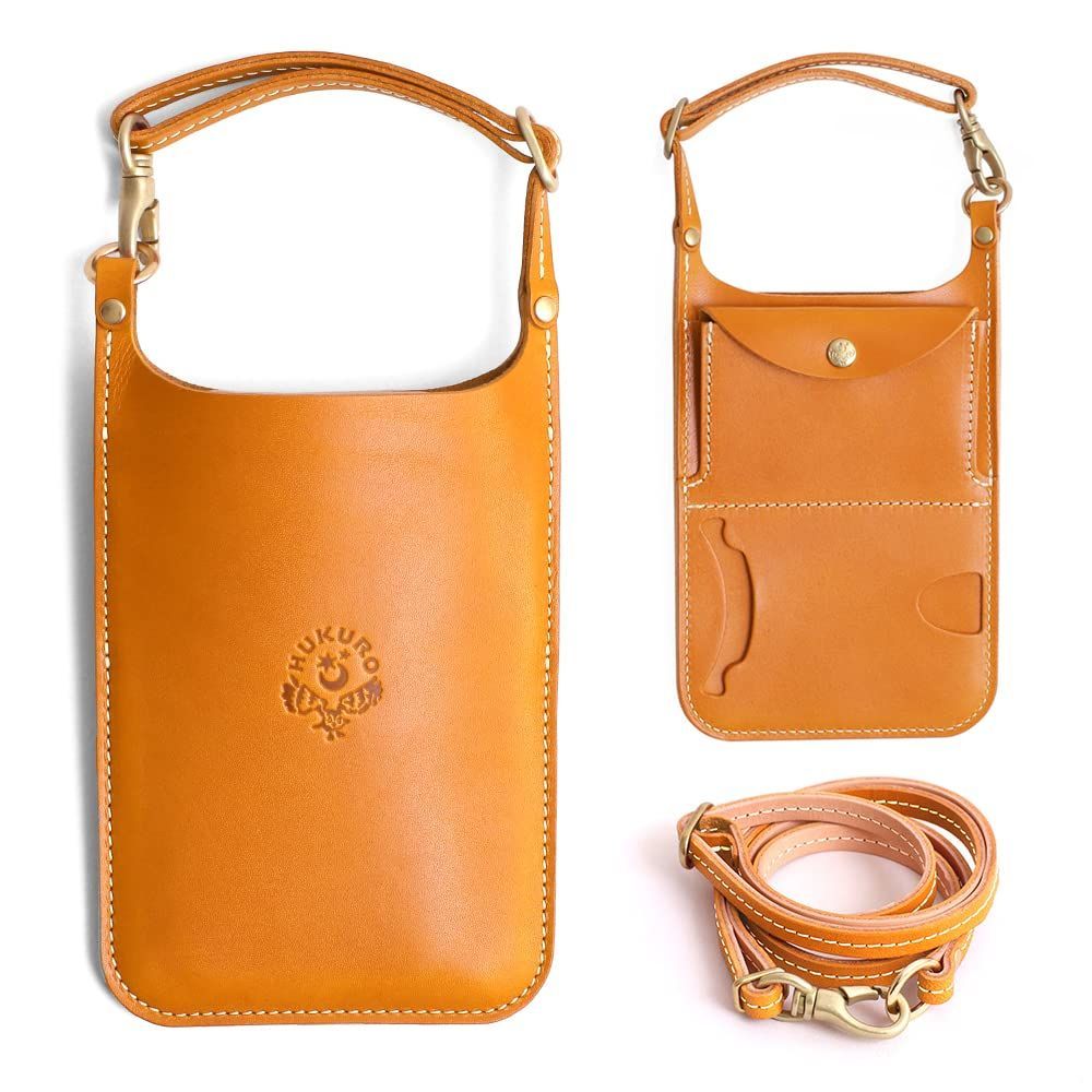HUKURO スマートサイフ 本革 ブラック スマホポーチ 栃木レザー 日本製 楽天市場】スマホポーチ スマートサイフ[M] スマホショルダー バッグ