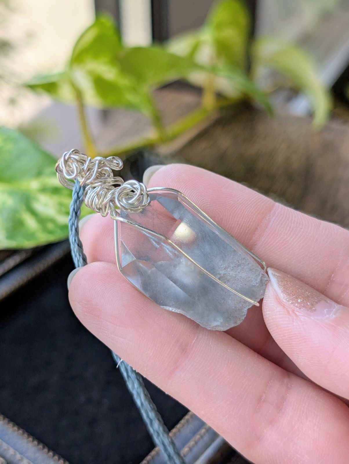 石 ブルーターラクォーツ ポイントタイプ ワイヤーネックレス 444 天然石ネックレス NEXPOTALLINN_EU