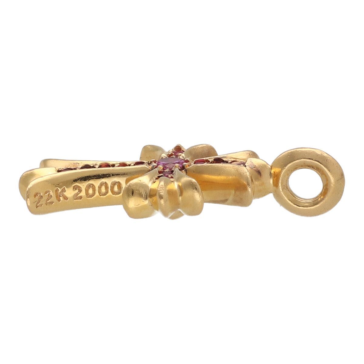 中古】 CHROME HEARTS クロムハーツ タイニーファットクロスチャーム 22K ピンクサファイア ペンダント ネックレス アクセサリー  メンズ レディース 24001064 AO - メルカリ