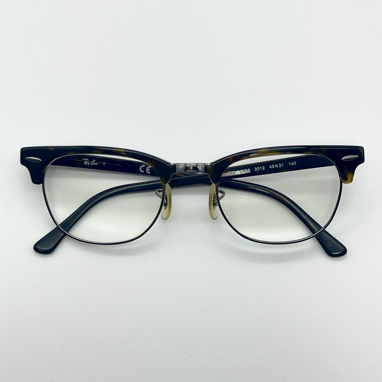 レイバン 眼鏡 メガネ メタル ブラック ブラウン シルバー 美品 70808  