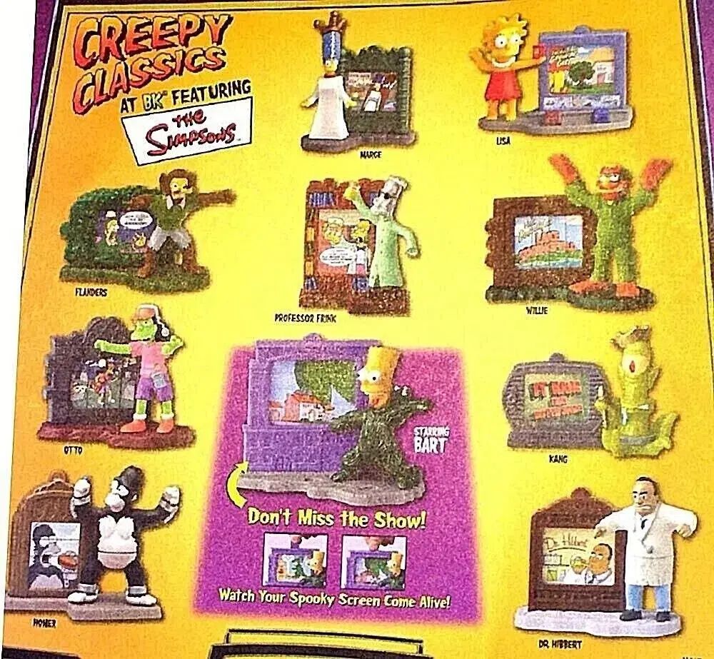 シンプソンズ6体　バーガーキング1990年製 ※未開封品　ヴィンテージ 1990年製 BURGER KING The Simpsons Bart Doll バーガーキング