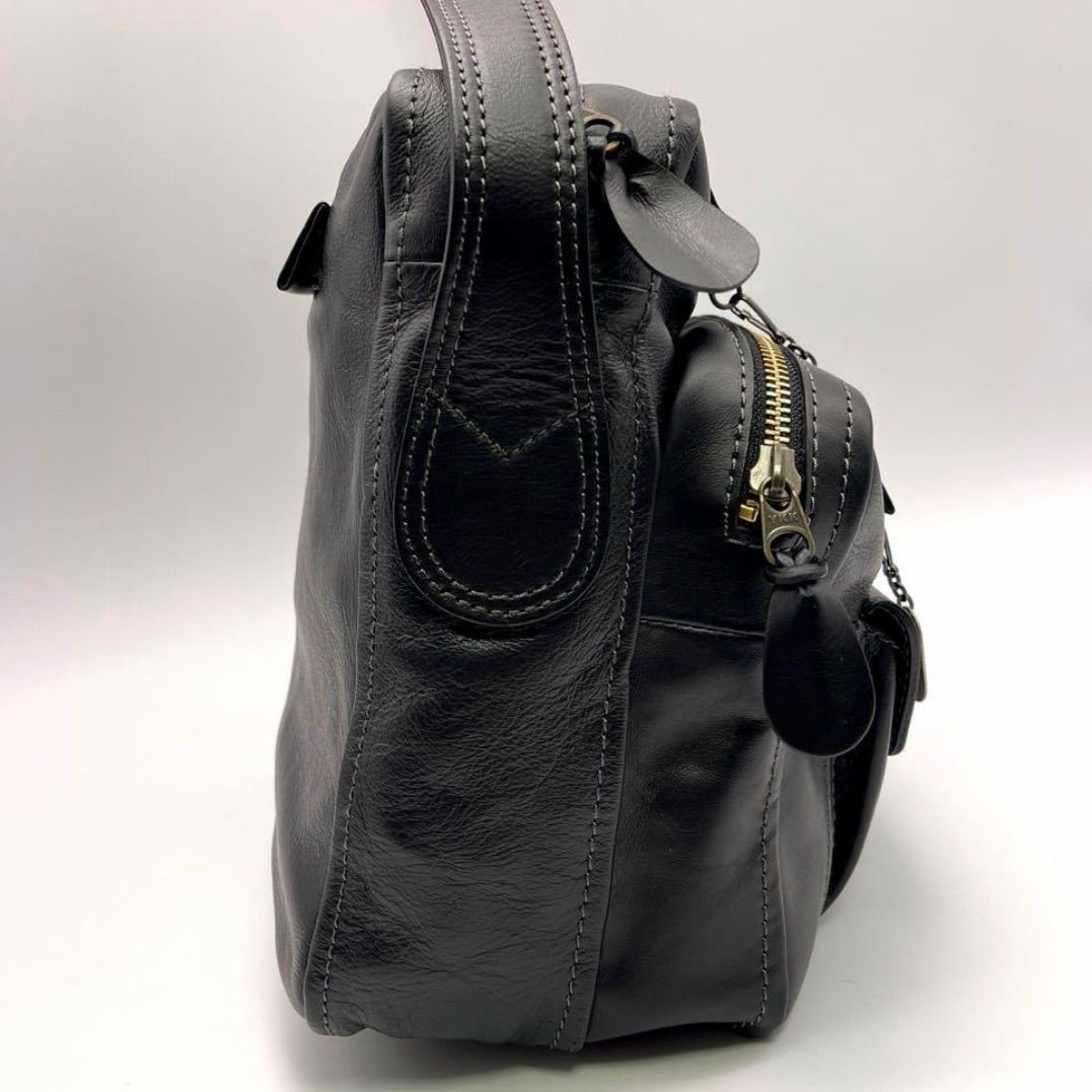 極美品❗️PORTER☆トスカーナ レザーショルダーバッグ ブラック 00154 