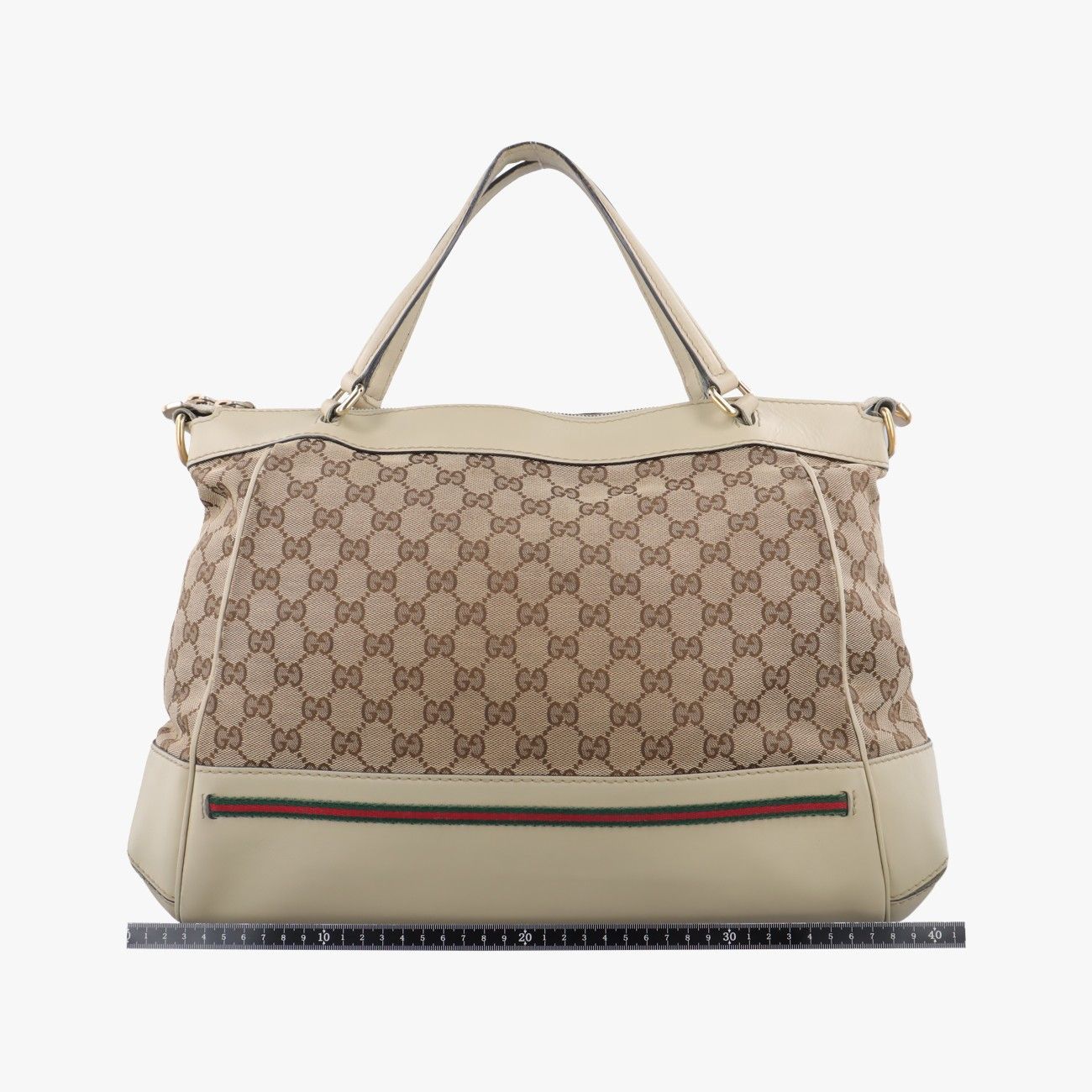 グッチGucciメイフェア ボウ トートベージュ×マルチ キャンバス×レザー257349I011253052