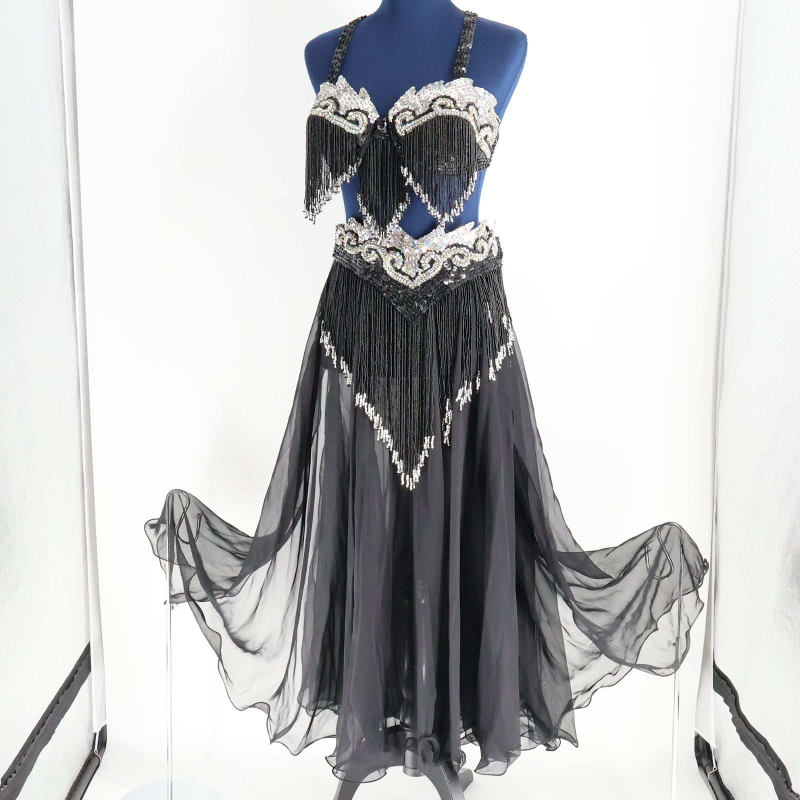 トルコ製 ベリーダンス用オリエンタル衣装】ブラック ISTANBUL DREAMS