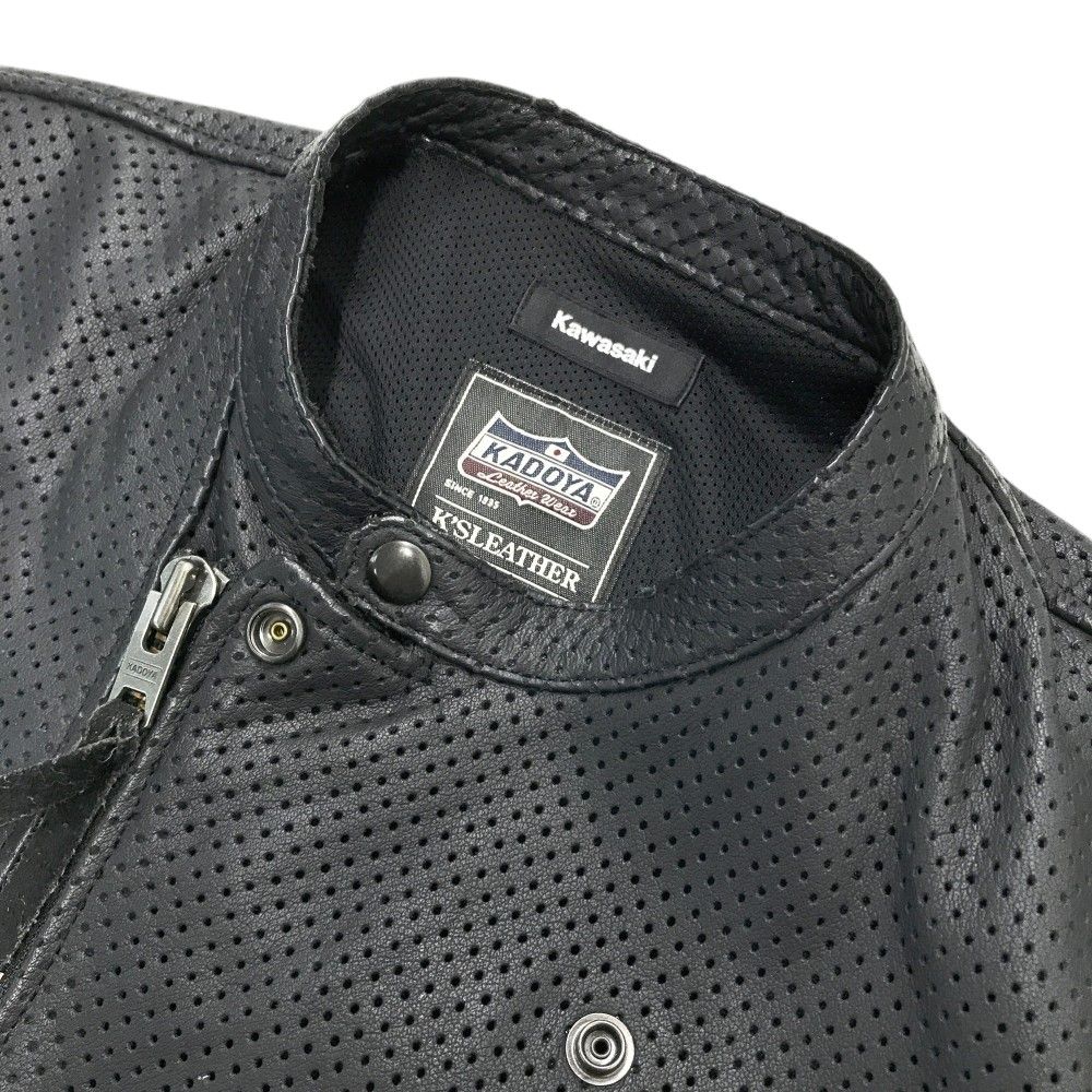 美品 KADOYA L レザージャケット ライダースジャケット 牛革 アウター
