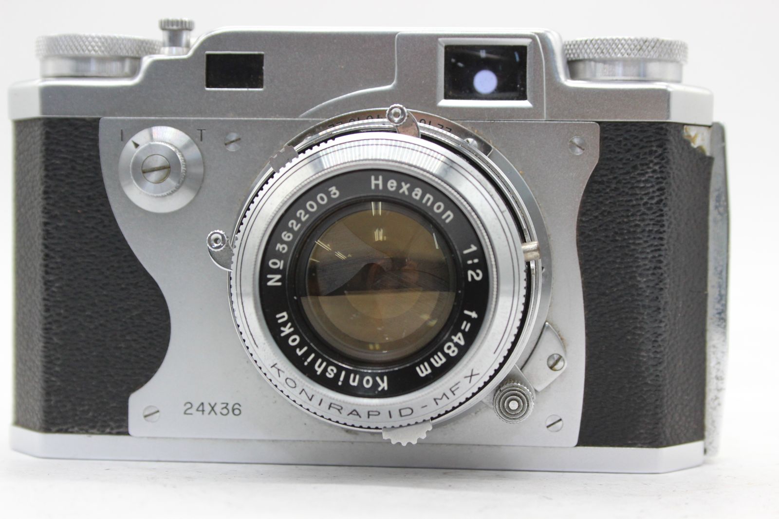 【訳あり品】 コニカ Konica IIA Hexanon 48mm F2 ケース付き レンジファインダー カメラ s266