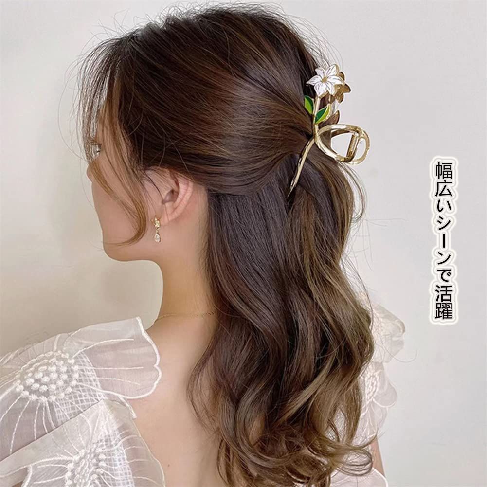 新着商品】しっかりとまる ヘアクリップ 花の形 ヘアクリップ