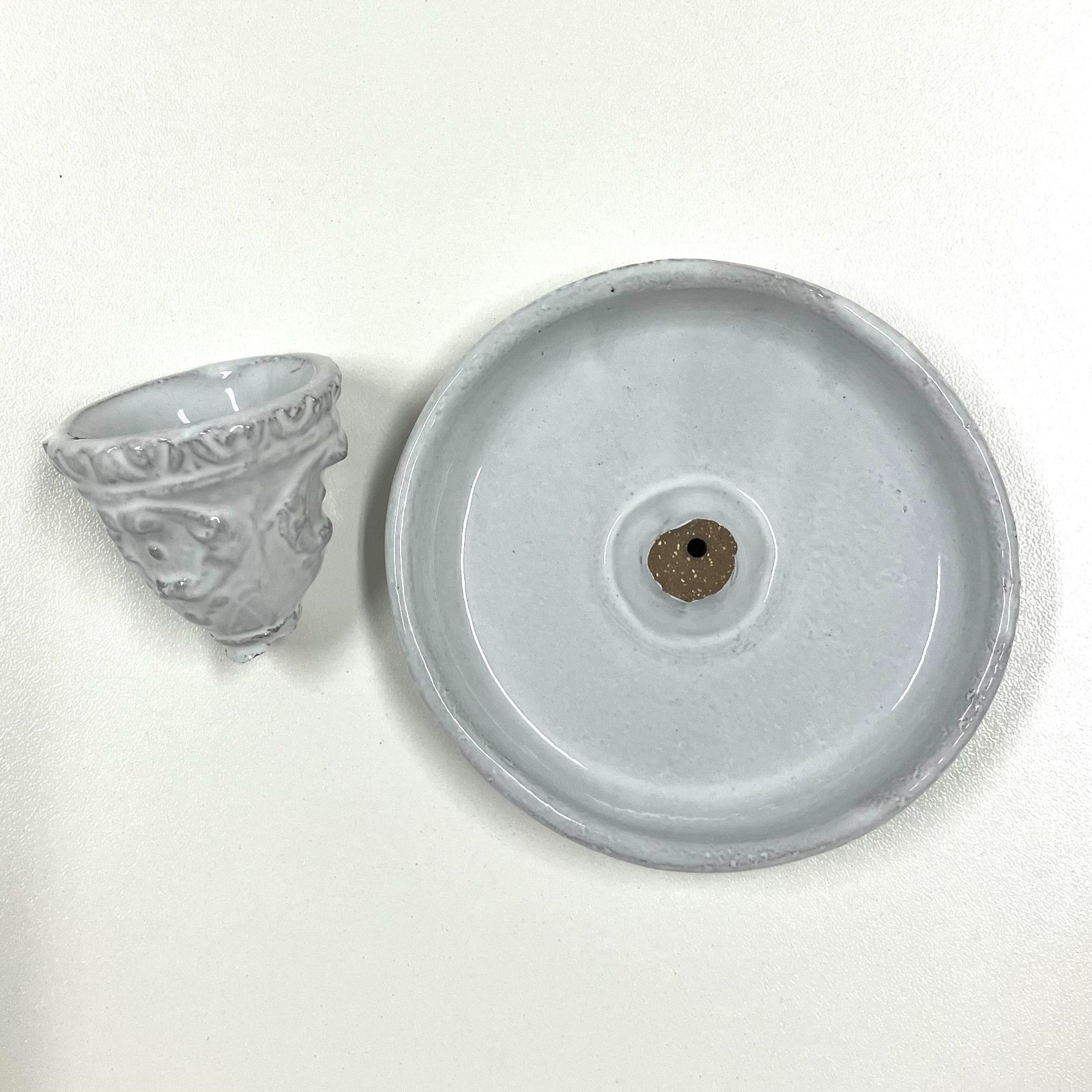 品 Astier de Villatte アスティエ ド ヴィラット インセンスホルダー お香立て 陶器 割れ 金継ぎ