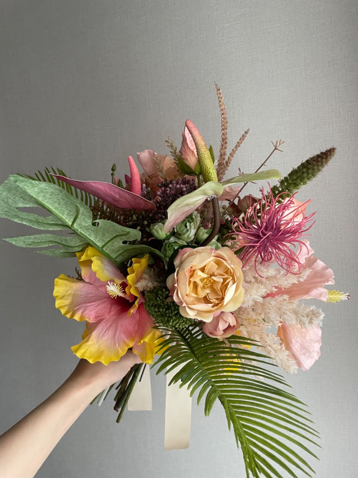 アーティフィシャルフラワー r ウェディング　ブーケ　ブートニア無料 ウェディングブーケ（アーティフィシャルフラワー）ヴィンテージ