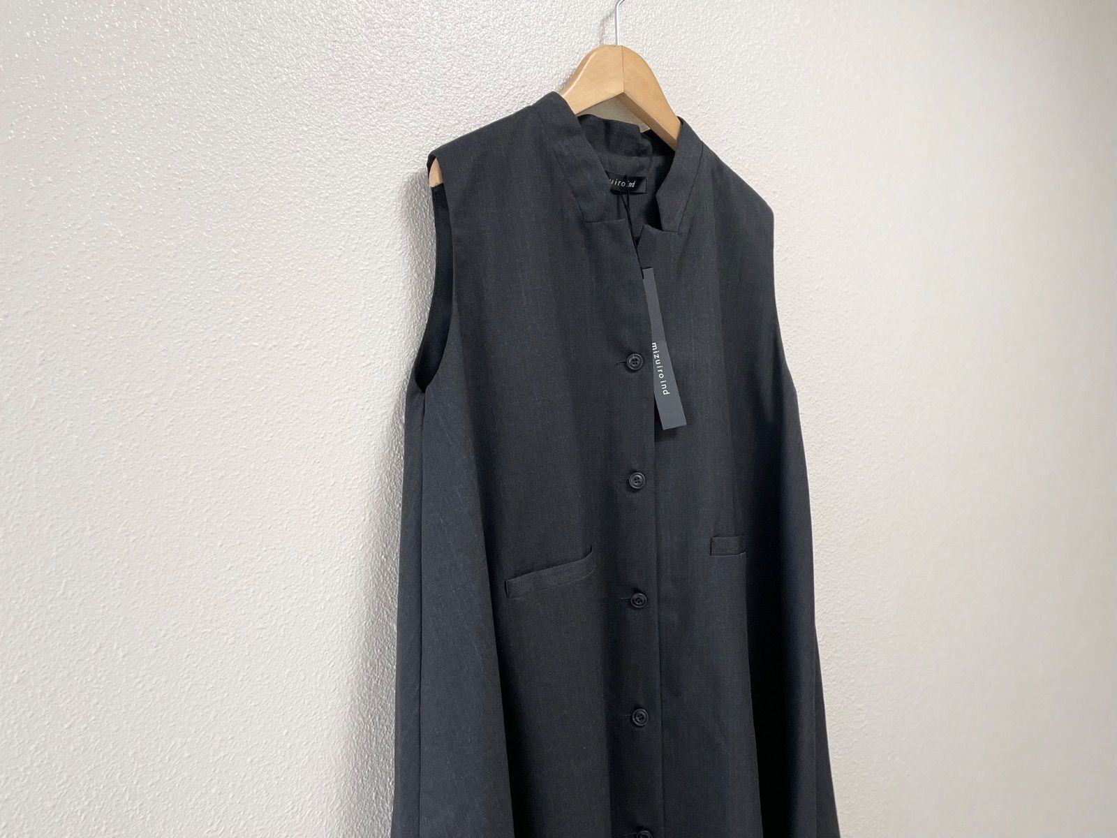 2025AW | ♥品 mizuiro ind ミズイロインド スタンドカラーフ ワンピース