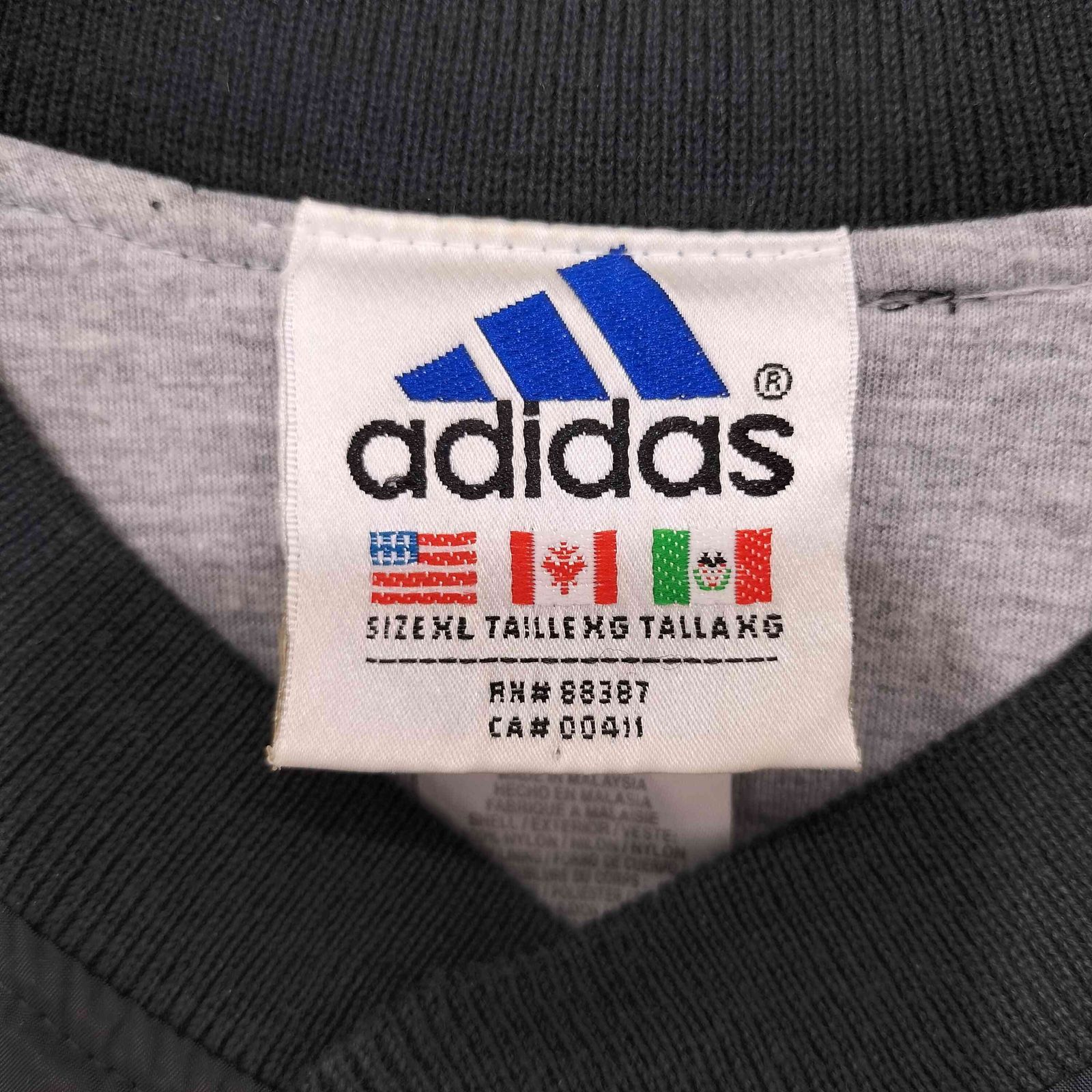 90s USA製 adidas パフォーマンス ロゴ 刺繍 スウェット フード パーカーXL / 90年代 アメリカ製 オールド アディダス トレーナー ネイビー 90s アディダス 刺繍 スウェット ジャージ グレー×ブルー L 古着 楽天