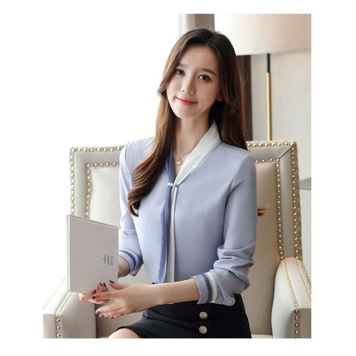 バジーレ28 シルクブラウス　ボウタイ付き　リボン白✨絹シャツ✨silkトップス Amazon | [QIAGE] ブラウス シフォン シャツブラウス 長袖